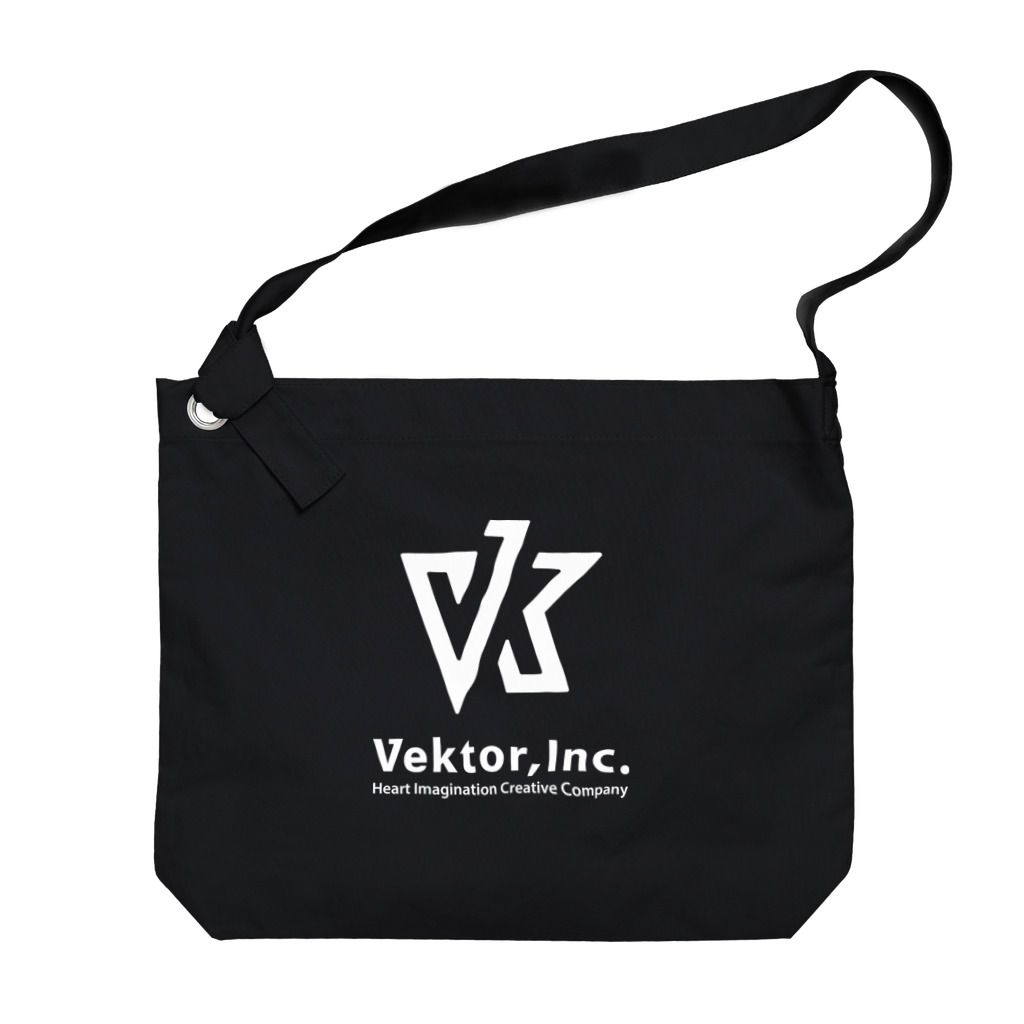 Vektor,Inc.のVektor フルロゴ ホワイト ビッグショルダーバッグ
