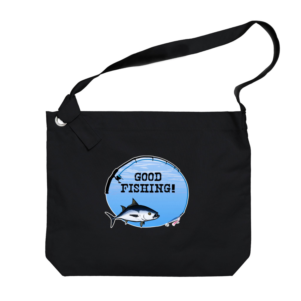 猫と釣り人のクロマグロ_1_C Big Shoulder Bag