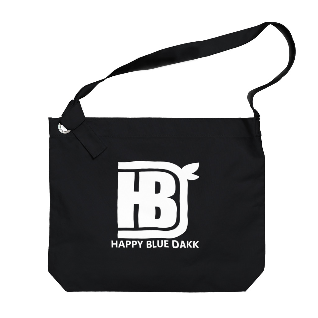 HAPPY BLUE DAKK のダックロゴ白 ビッグショルダーバッグ