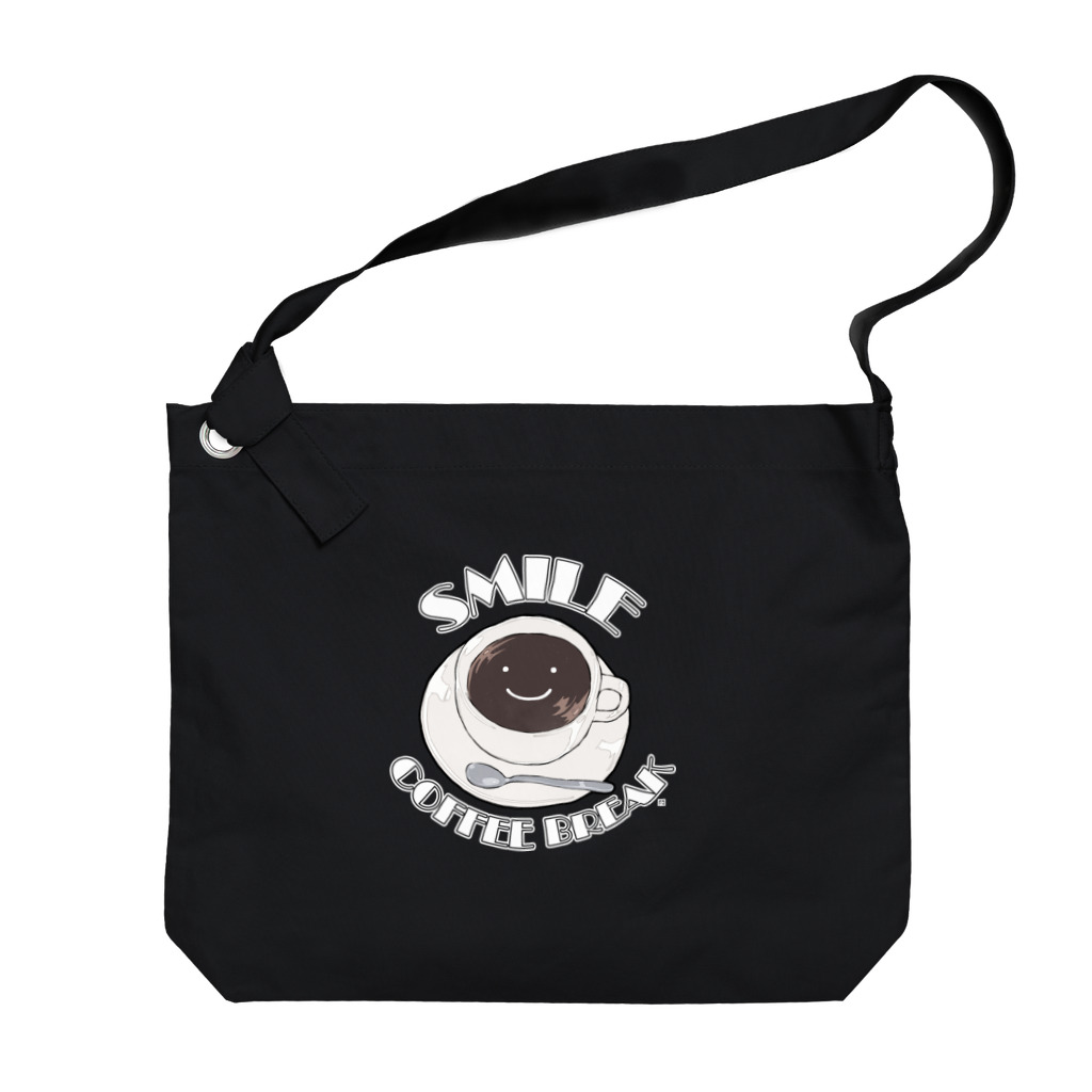 路地裏萬亭のお店のSMILE (COFFEE BREAK) Big Shoulder Bag