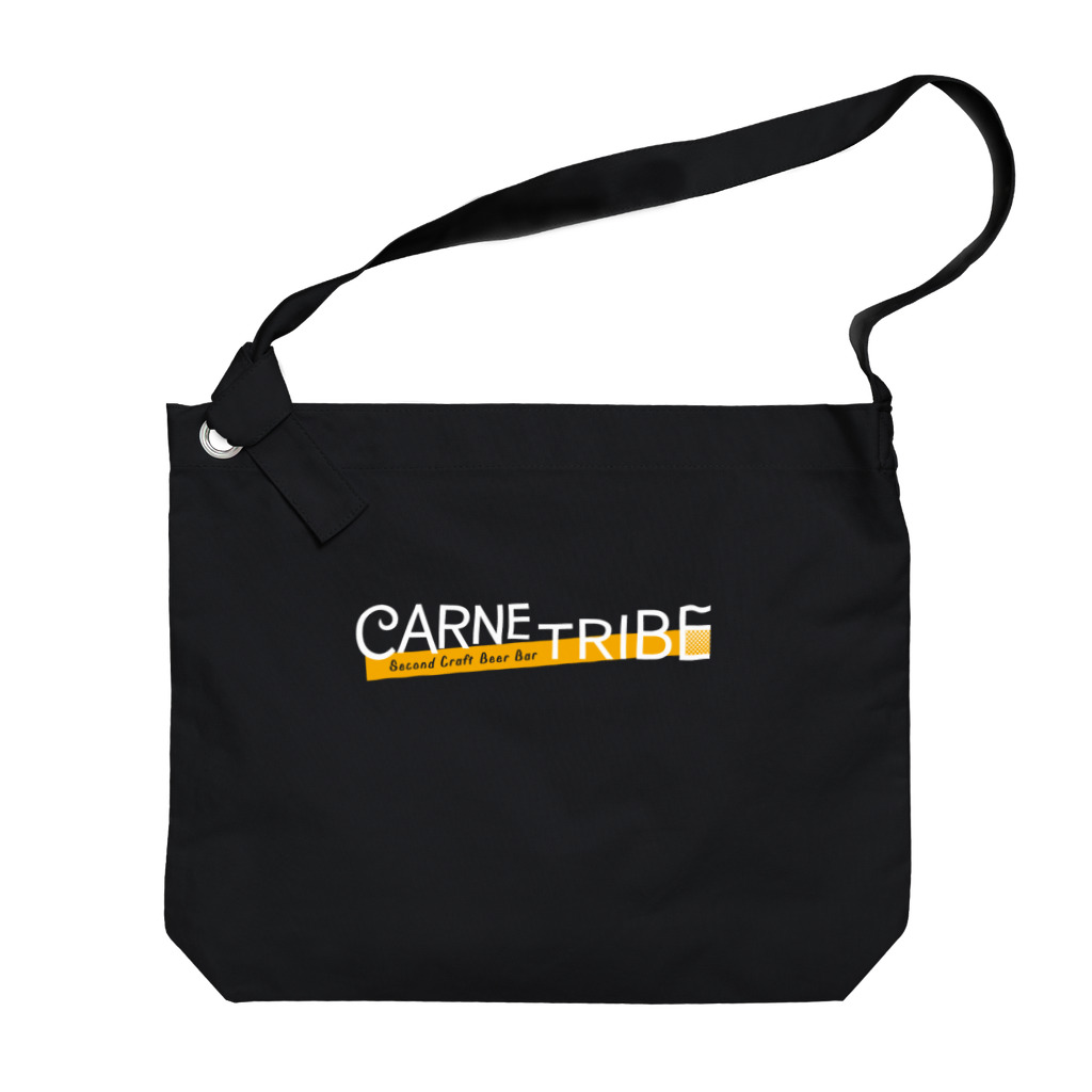 CarneTribe second カルネトライブセカンドクラフトビアバーのCarneTribe ホワイトロゴ ビッグショルダーバッグ ビッグショルダーバッグ