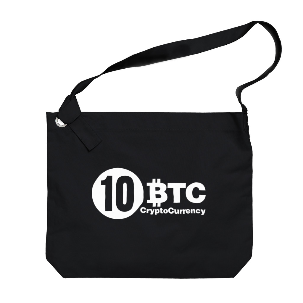 10BTCの10BTC(White-Logo) ビッグショルダーバッグ