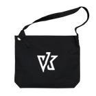 Vektor,Inc.のVK ロゴ ホワイト ビッグショルダーバッグ