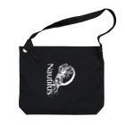 あおちゃん商会のオウム貝（Nautilusロゴ入りホワイト） Big Shoulder Bag