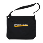 CarneTribe second カルネトライブセカンドクラフトビアバーのCarneTribe ホワイトロゴ ビッグショルダーバッグ Big Shoulder Bag