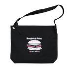 Burgers&Fries Sakura_SakuのBurgers&Fries Sakura_Saku ロゴアイテム（ホワイト） Big Shoulder Bag