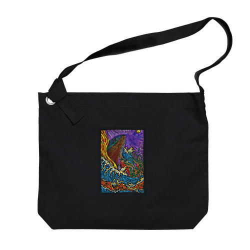 Whale Bound For The Moon Big Shoulder Bag