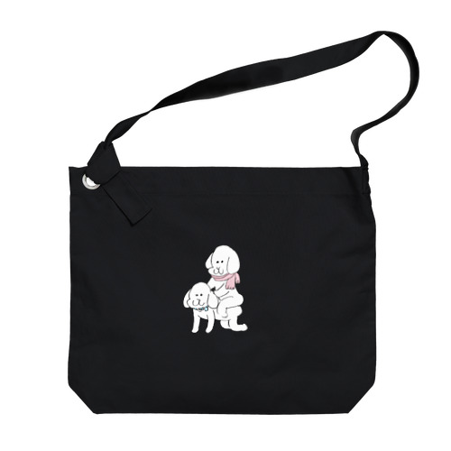 わたしの犬におのり Big Shoulder Bag