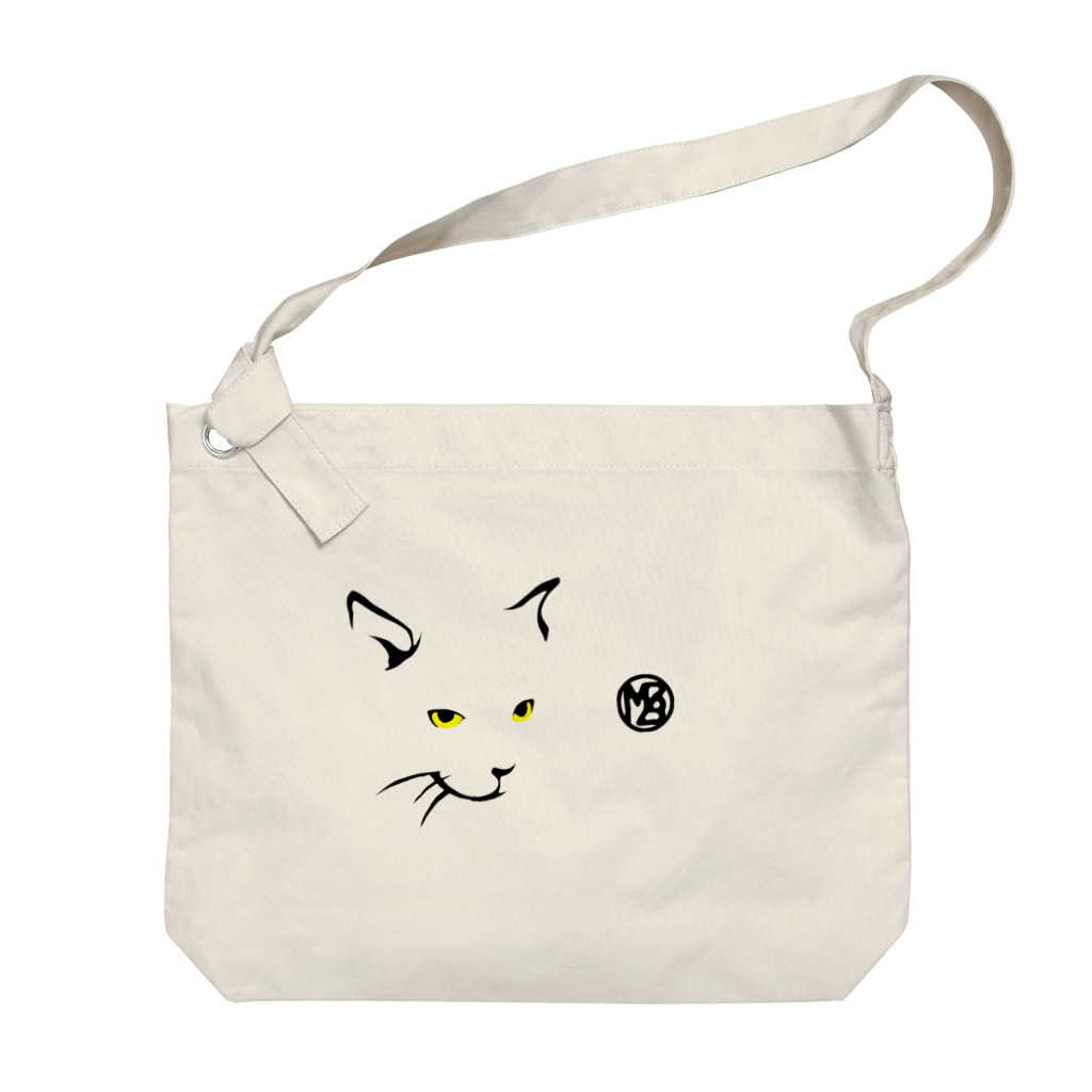 無真獣73号の簡潔なる猫の布かばん・明色向け Big Shoulder Bag