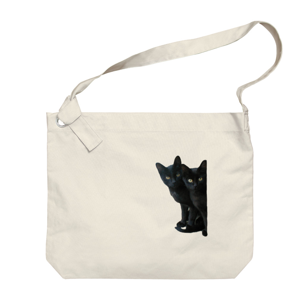 ちばっちょ【ち畳工房&猫ねこパラダイス】の黒猫は見た Big Shoulder Bag