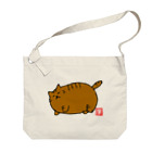 ニャポハウス（NEKO）のデブ猫ニャポポさん(ハンコ) Big Shoulder Bag