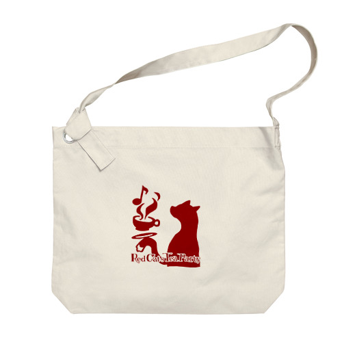 赤猫茶会ロゴ Big Shoulder Bag