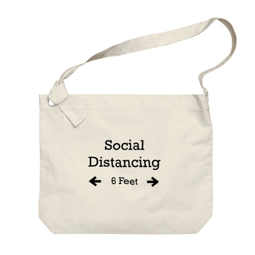 Social Distancing 6 Feet Big Shoulder Bag