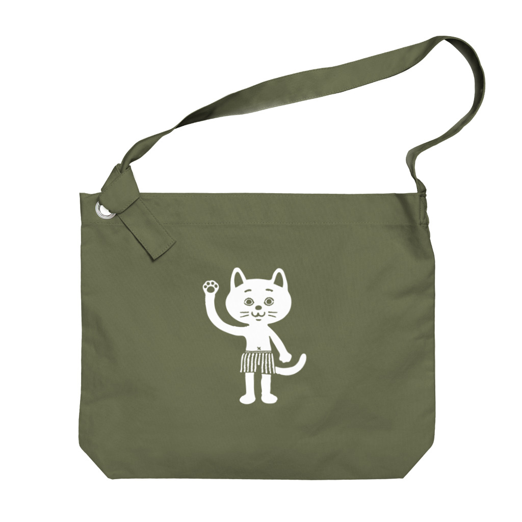 M-kuwaharaのシマパン招きねこ Big Shoulder Bag