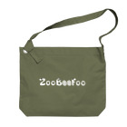 ZooBeeFooのZooBeeFoo白ロゴ ビッグショルダーバッグ