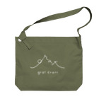 grat craftのGratcraft Logo WHT Big Shoulder Bag