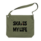 Bootleg BustersのSKA IS MY LIFE（黒） Big Shoulder Bag