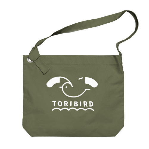 TORIBIRD　ホワイト ビッグショルダーバッグ