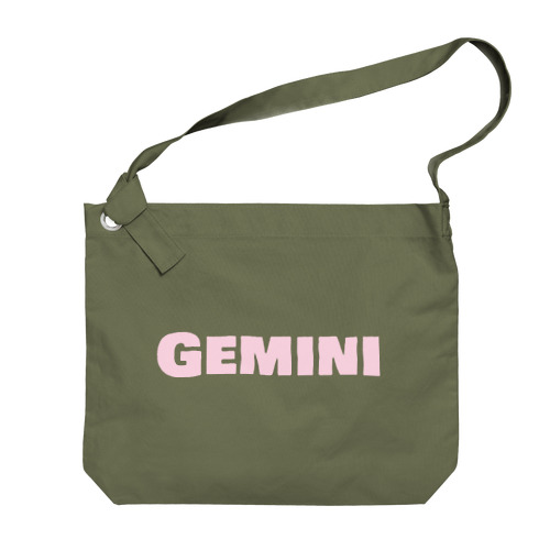 Gemini 双子座💘ピンク Big Shoulder Bag