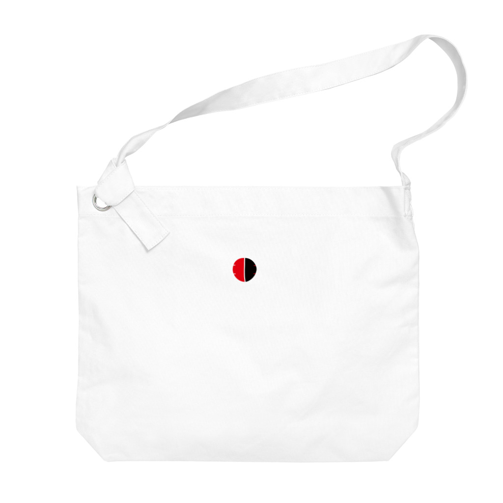無色研究所の【非国民的】サークルロゴ（赤×黒）小 Big Shoulder Bag