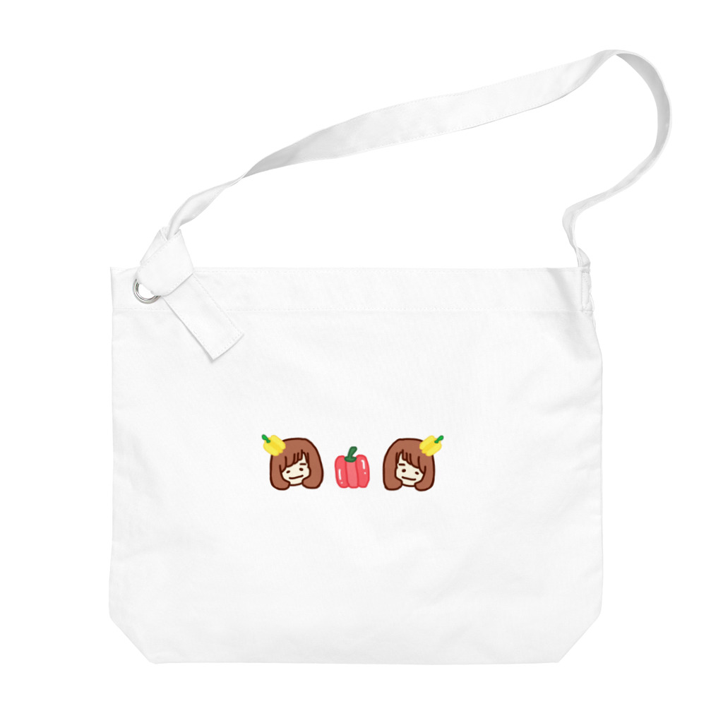 ヘンテコラクガキ1号店の夏野菜リカ子 Big Shoulder Bag