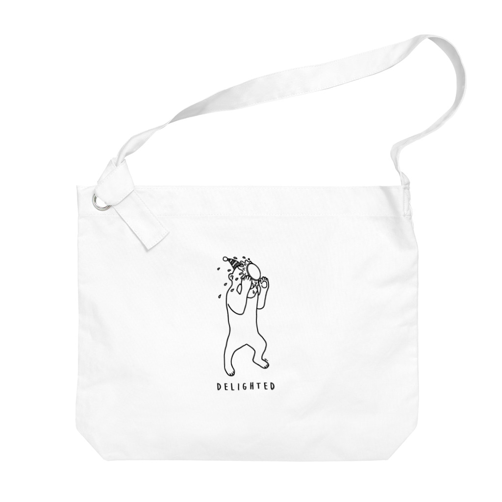 Aliviostaのパーリーナイト2 Delighted クマ動物イラスト Big Shoulder Bag