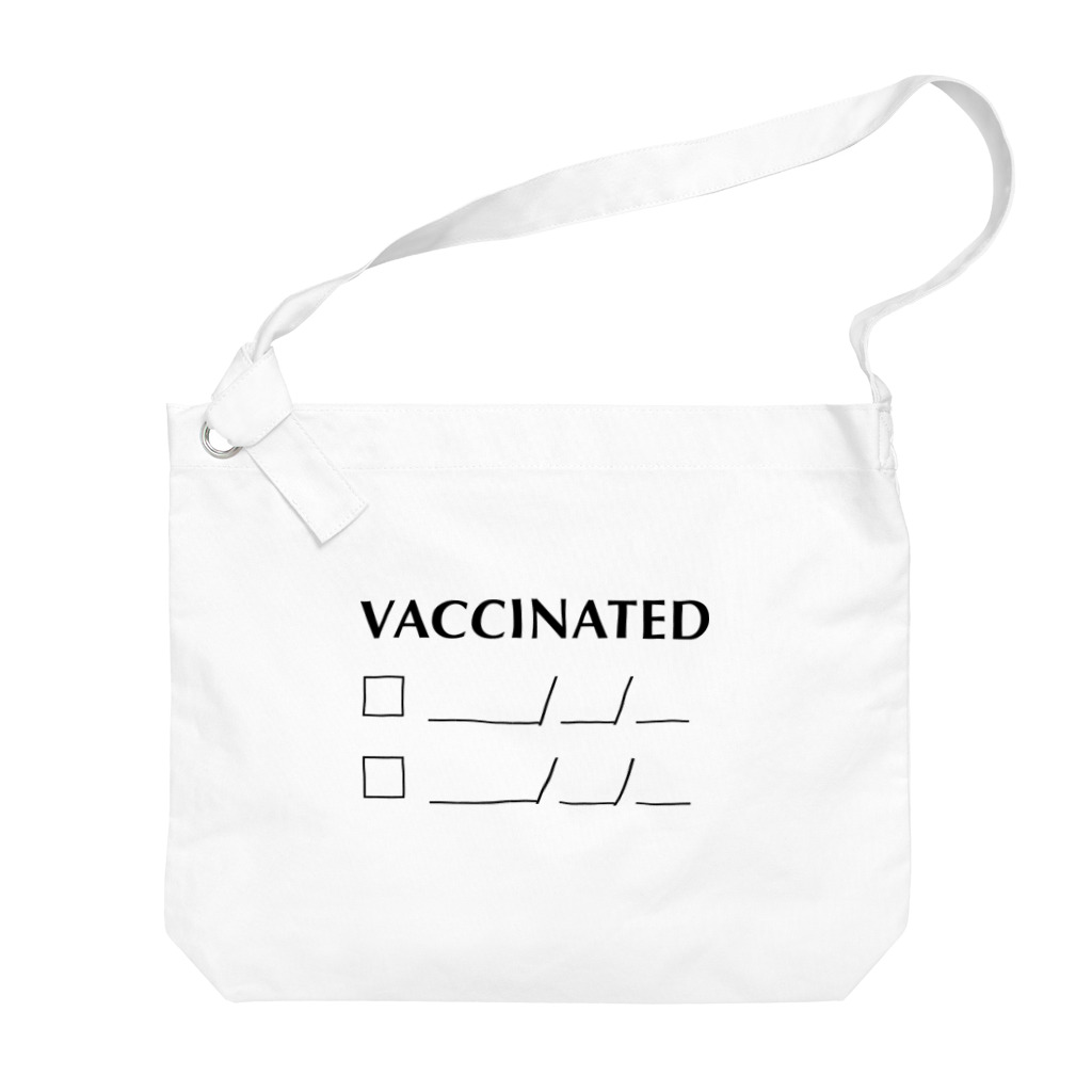 Vaccinated2021のワクチン接種確認 Vaccinated check ビッグショルダーバッグ