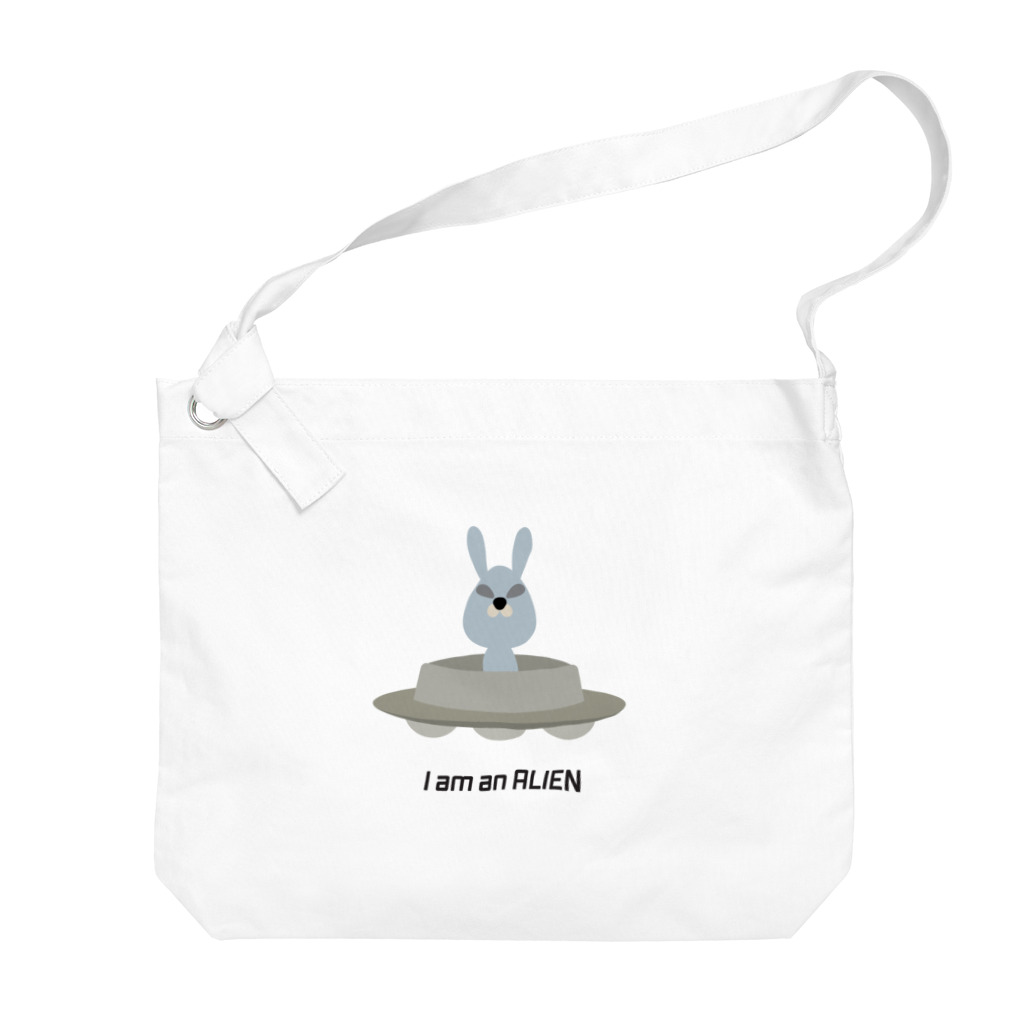  #104のうさぎエイリアン Big Shoulder Bag