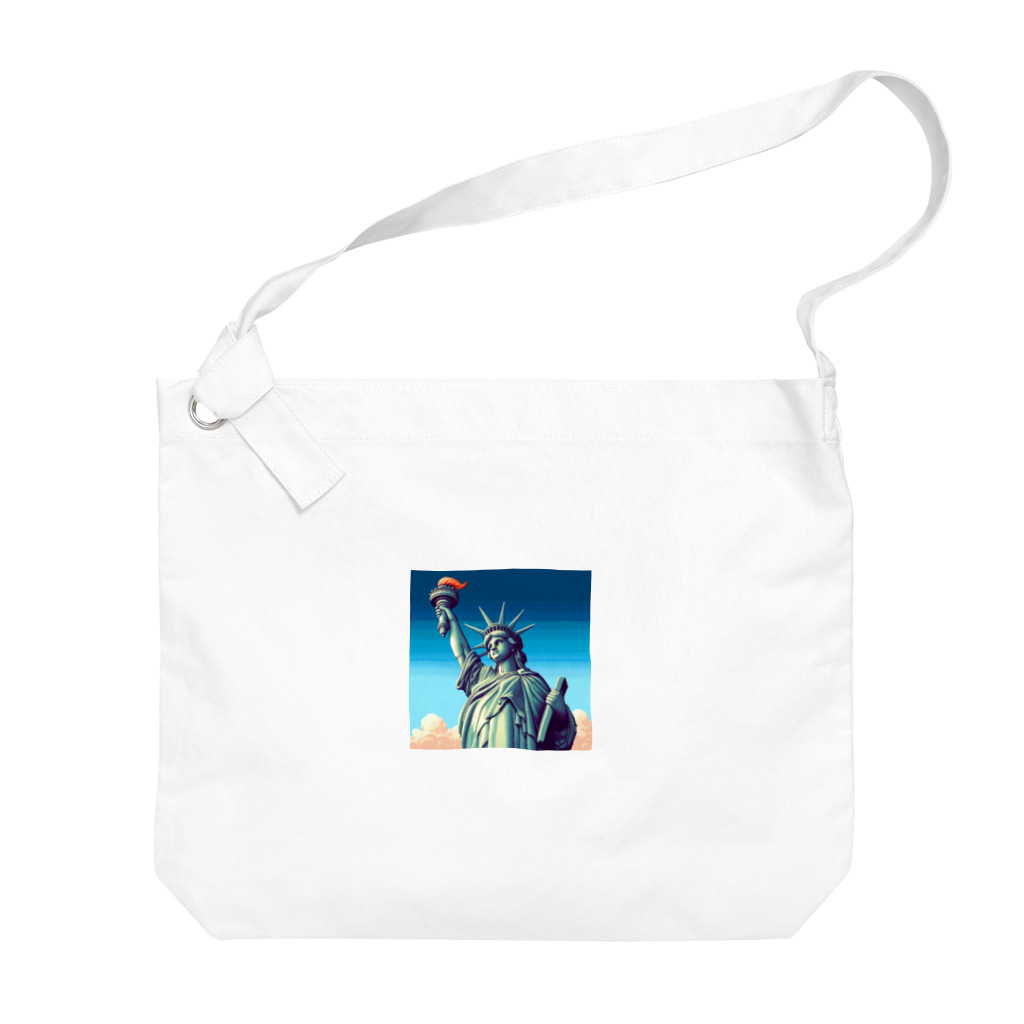 Pixel Art Goodsの自由の女神像（pixel art） Big Shoulder Bag