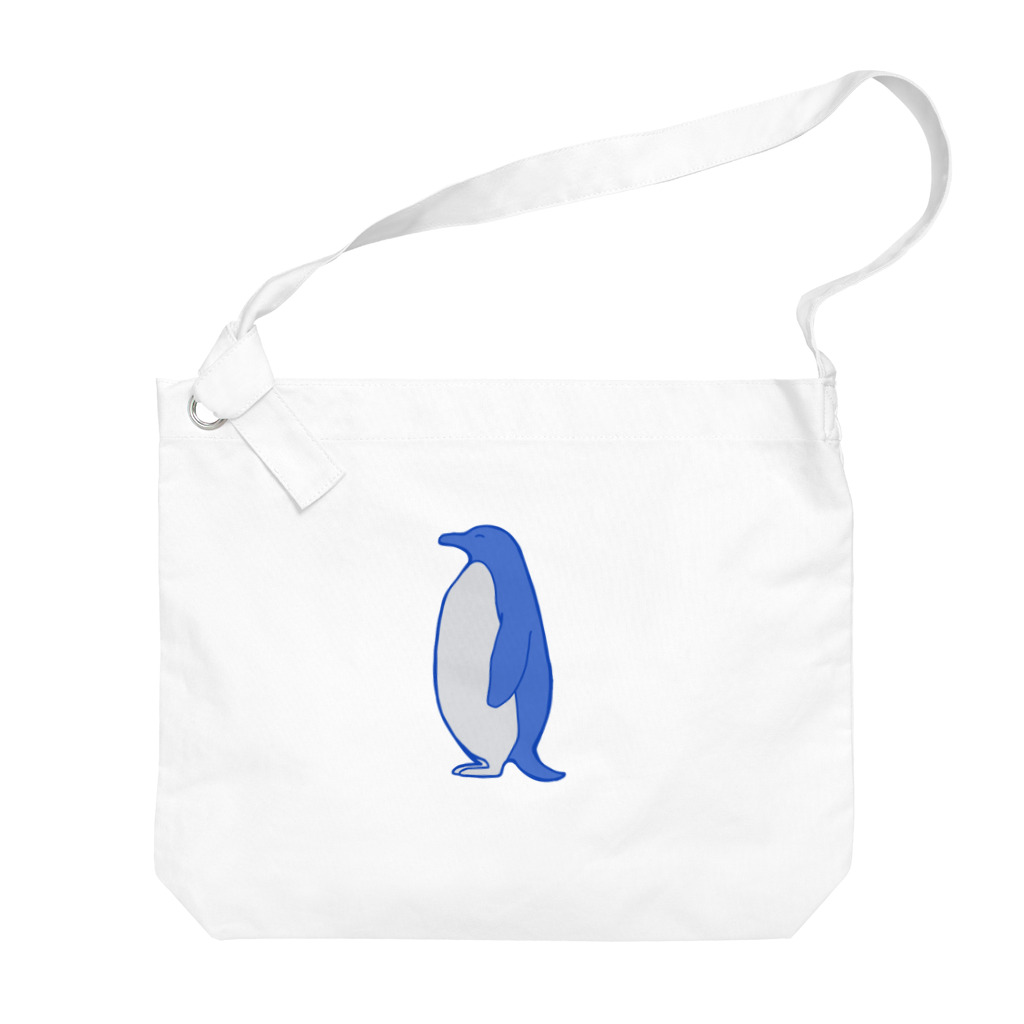 手描きのエトセトラのペンギン Big Shoulder Bag