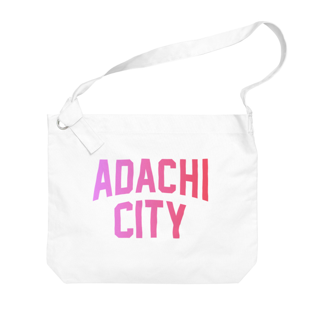 JIMOTO Wear Local Japanの足立区 ADACHI CITY ロゴピンク ビッグショルダーバッグ