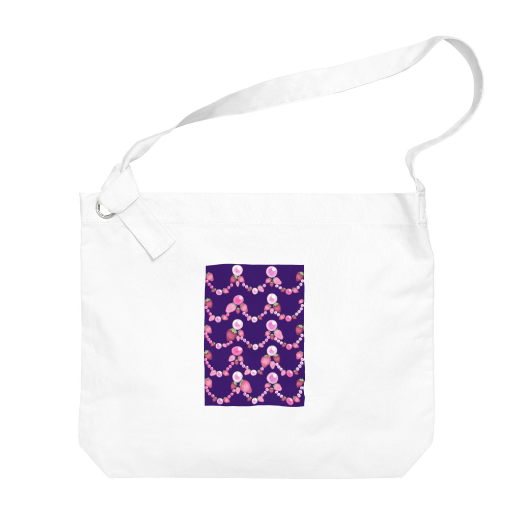 プリズモリイの箱のいちごと水晶玉のふんわり紫魔法 Big Shoulder Bag