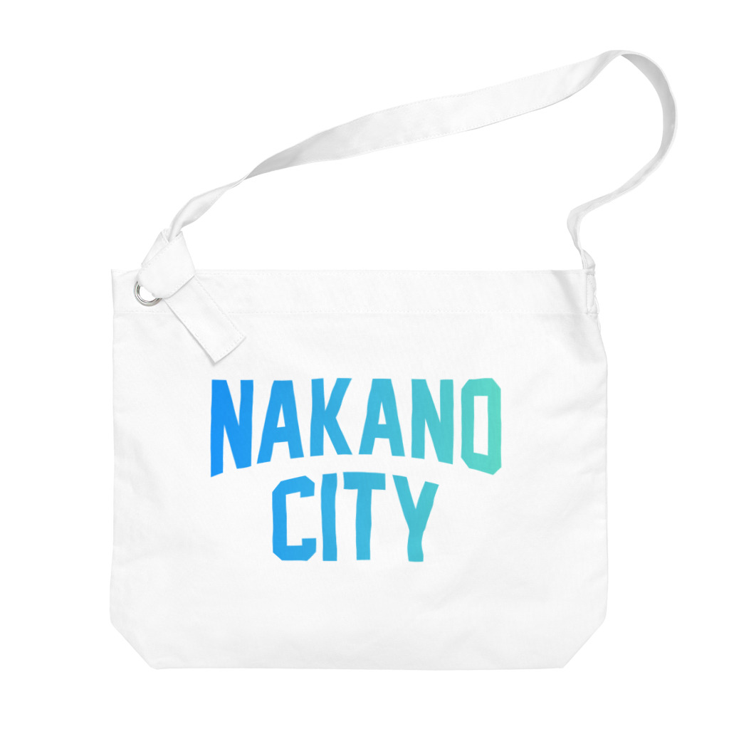 JIMOTO Wear Local Japanの中野区 NAKANO CITY ロゴブルー ビッグショルダーバッグ