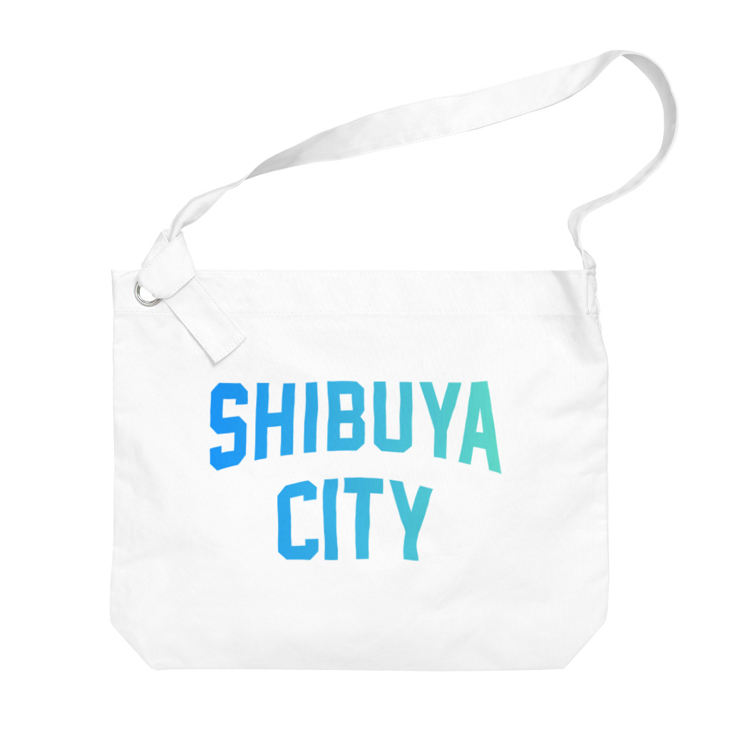 JIMOTO Wear Local Japanの渋谷区 SHIBUYA WARD ロゴブルー ビッグショルダーバッグ