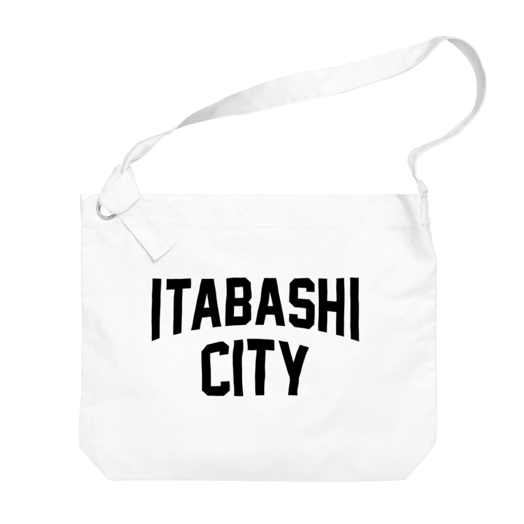 JIMOTO Wear Local Japanの板橋区 ITABASHI CITY ロゴブラック ビッグショルダーバッグ