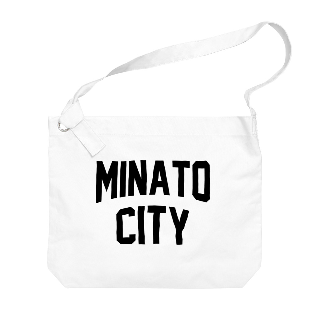 JIMOTO Wear Local Japanの港区 MINATO CITY ロゴブラック Big Shoulder Bag