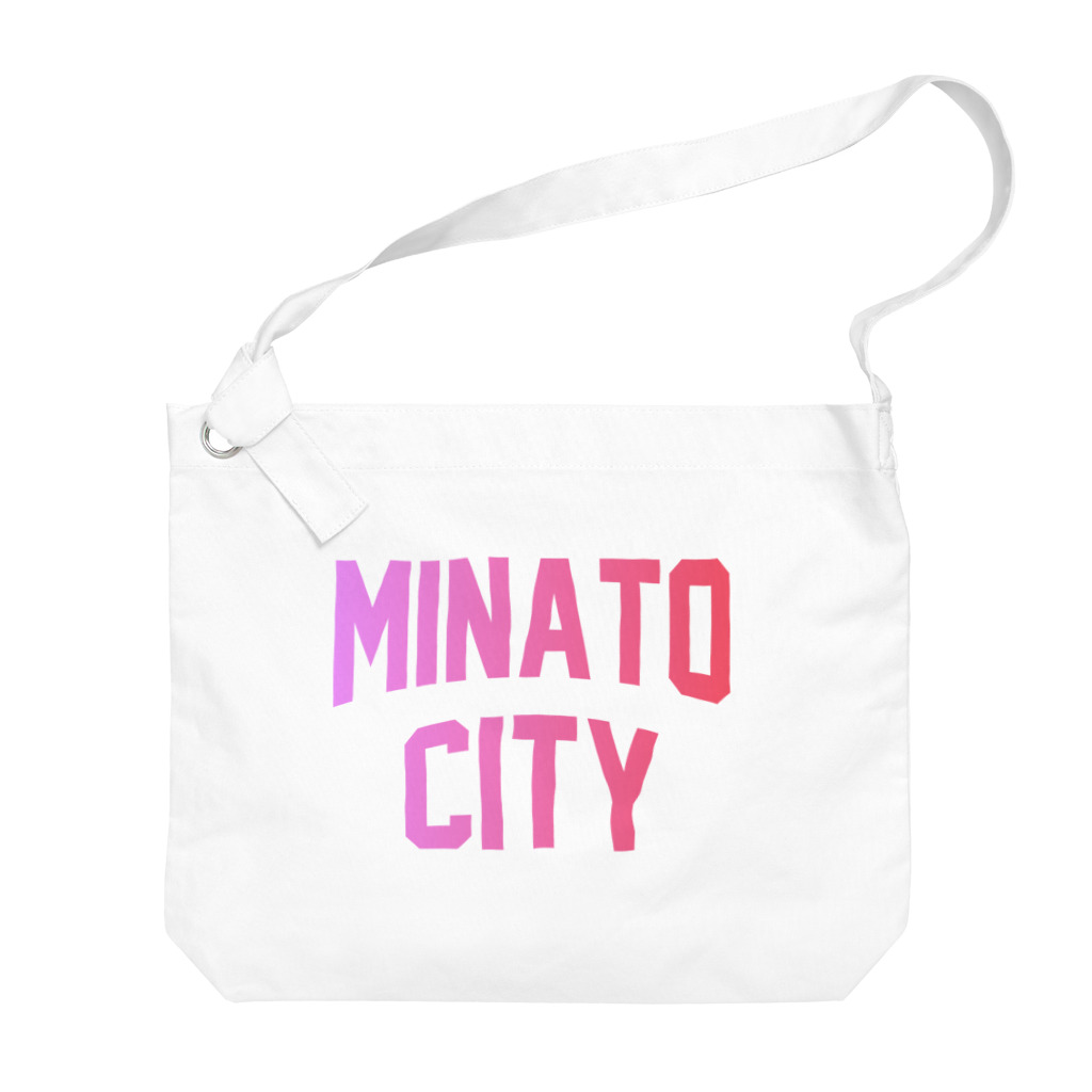 JIMOTO Wear Local Japanの港区 MINATO CITY ロゴピンク ビッグショルダーバッグ