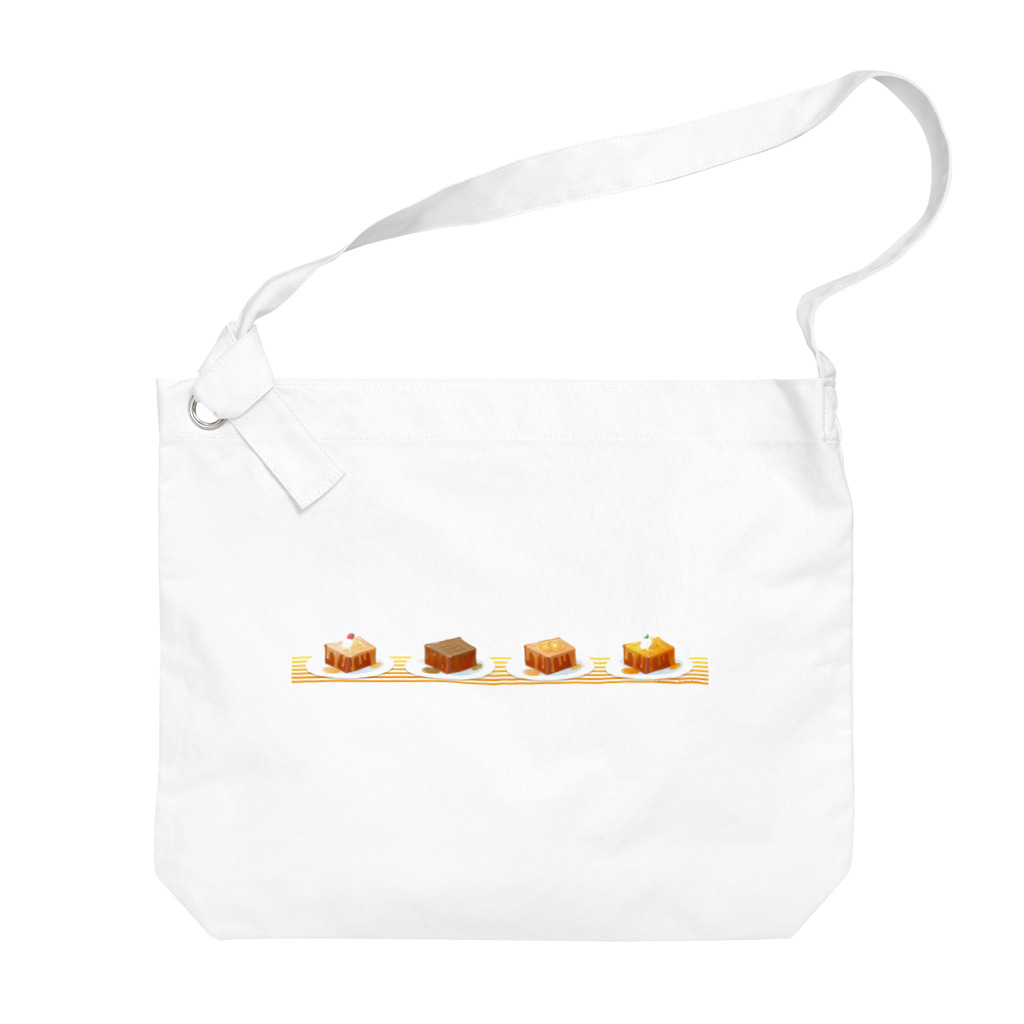 雑貨屋きゅう＠suzuri支店の本日のハニートースト（ヨコ） Big Shoulder Bag