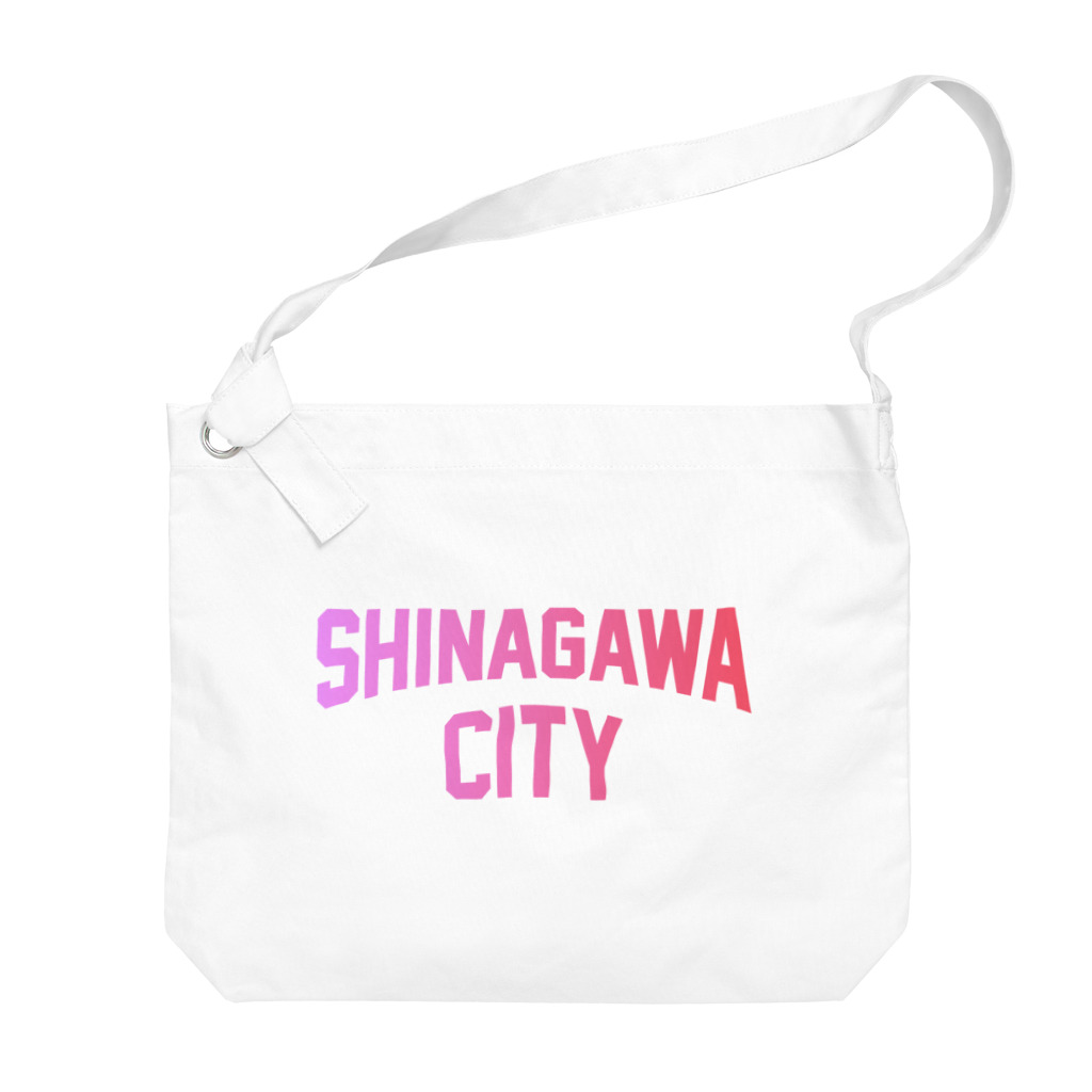 JIMOTO Wear Local Japanの品川区 SHINAGAWA CITY ロゴピンク ビッグショルダーバッグ