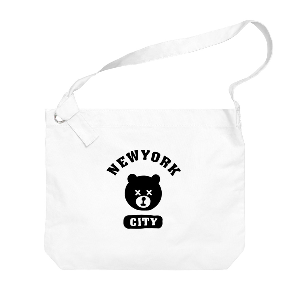 AliviostaのNYC BEAR ニューヨークシティベアー 熊 カレッジロゴ ビッグショルダーバッグ
