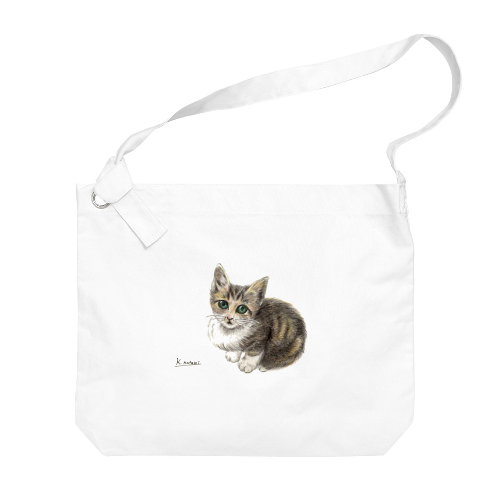 川原ナツミの見つめる子猫 Big Shoulder Bag