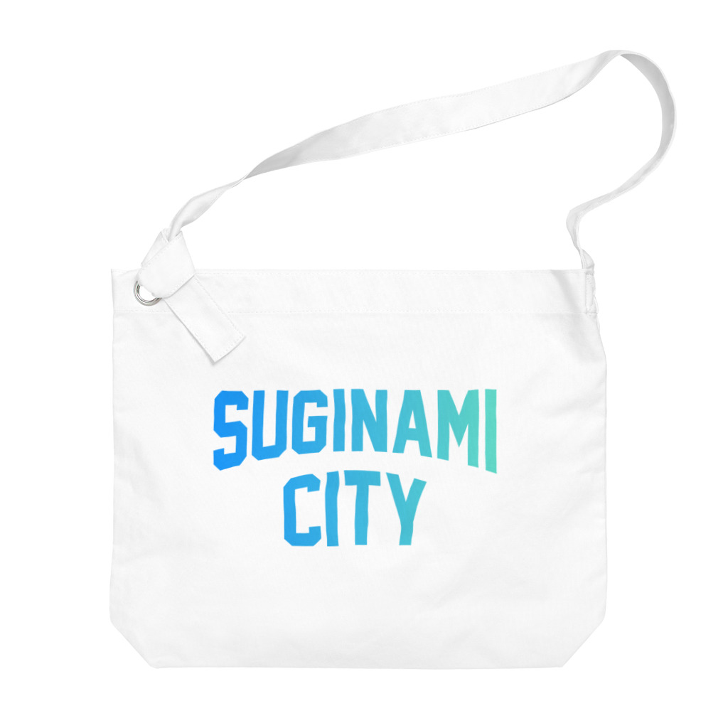 JIMOTO Wear Local Japanの杉並区 SUGINAMI CITY ロゴブルー ビッグショルダーバッグ
