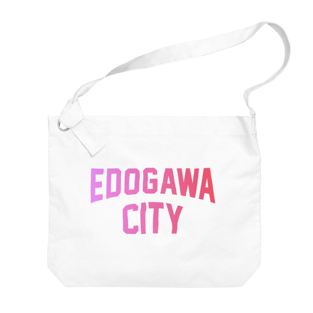 JIMOTO Wear Local Japanの江戸川区 EDOGAWA CITY ロゴピンク ビッグショルダーバッグ
