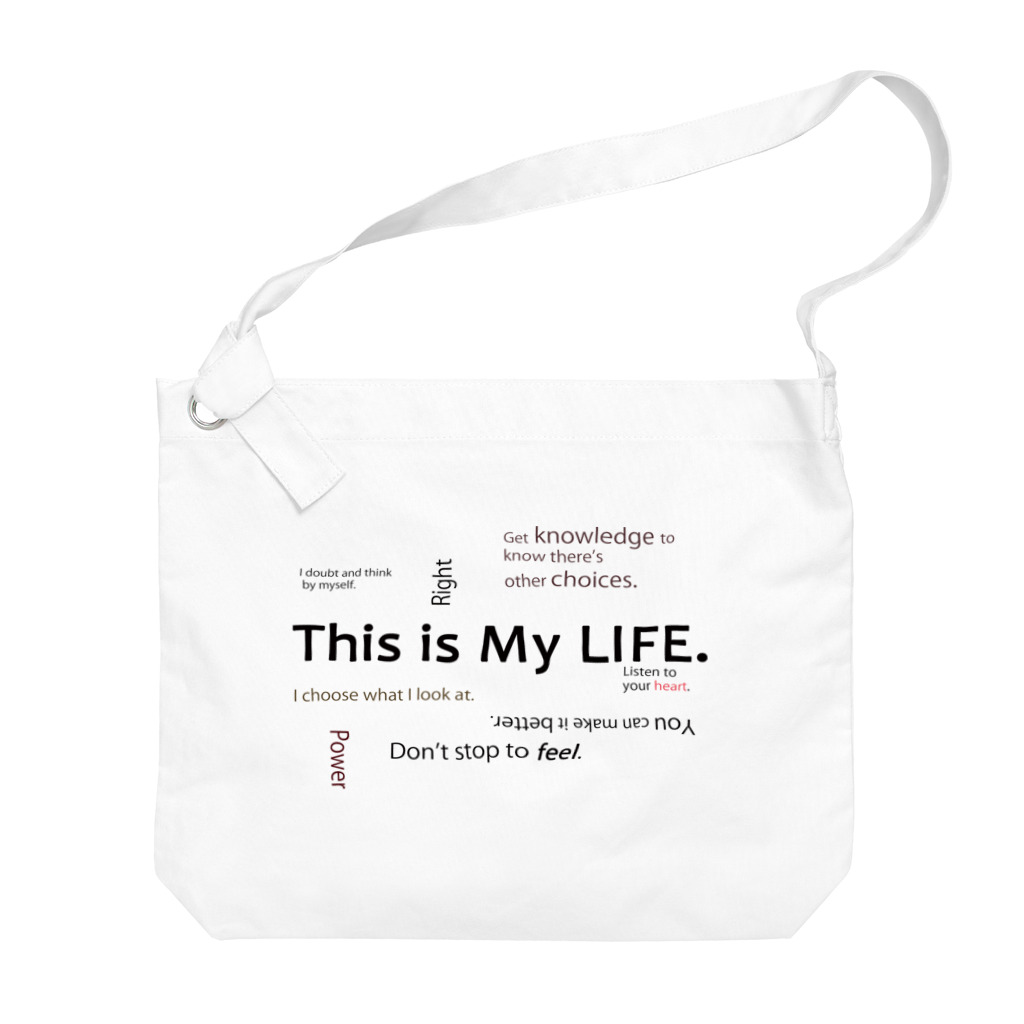 lifejourneycolorfulのThis is My Life Big Shoulder Bag