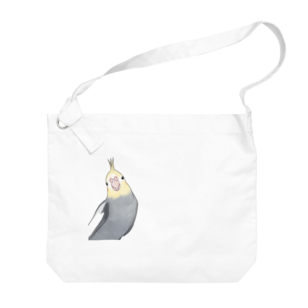 まめるりはことりのおしゃまなオカメインコちゃん【まめるりはことり】 Big Shoulder Bag