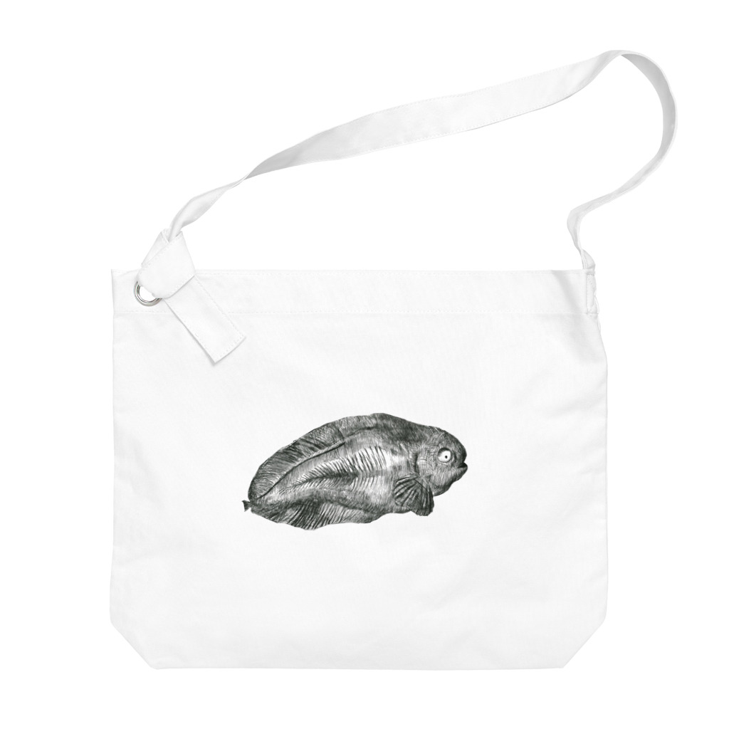 🔵  魚食不可人(さかなくえんちゅ)  🔵のサケビクちゃん２ Big Shoulder Bag