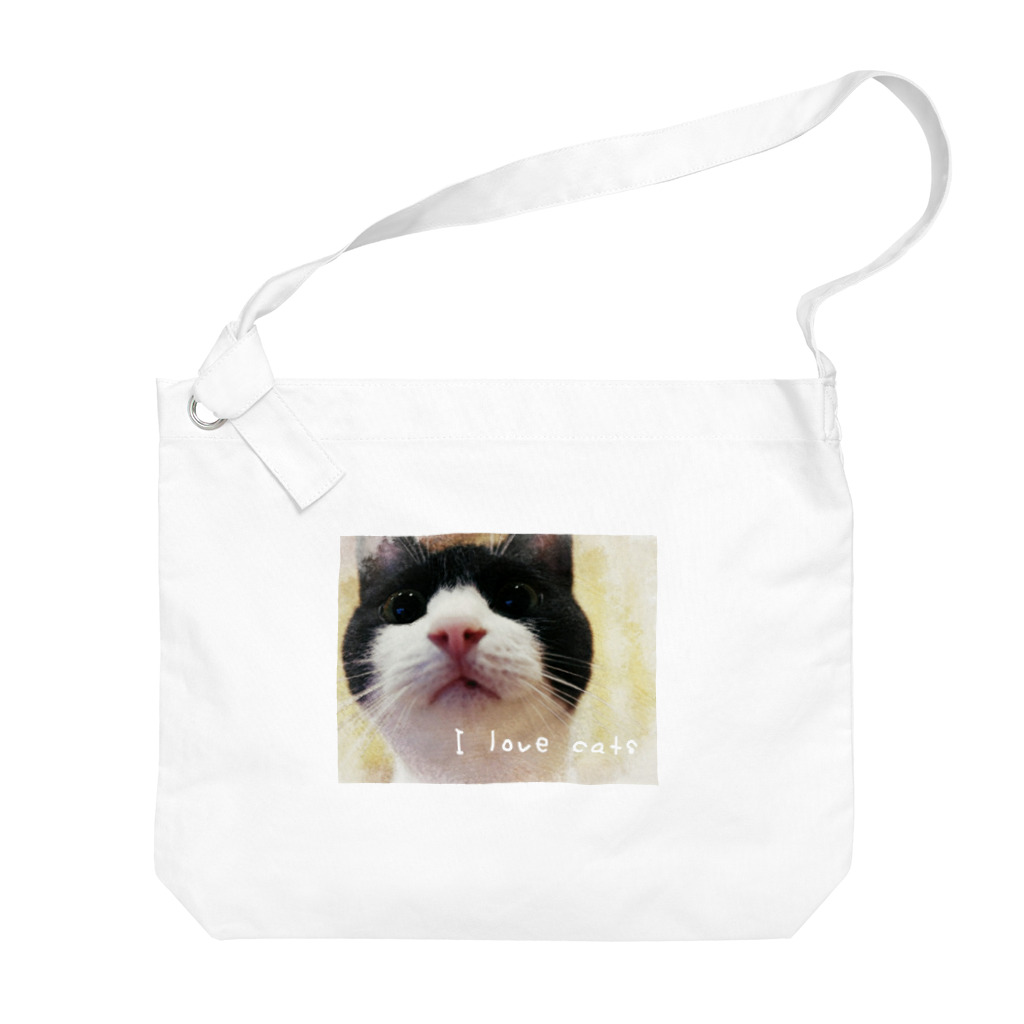 モコネコSHOPのI love cats ③ Big Shoulder Bag