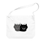 多分ねこのグレー猫と黒猫(カバン) Big Shoulder Bag