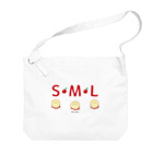 イラスト MONYAAT のML002 SMLTシャツのりんごすたぁ*輪切りのリンゴ ビッグショルダーバッグ