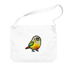 Cody the LovebirdのChubby Bird ホオミドリウロコインコ　パイナップル Big Shoulder Bag